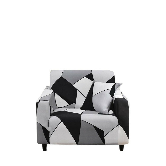 Anyhouz Sofa Cover Black White Geometric Style and Protection For Living Room