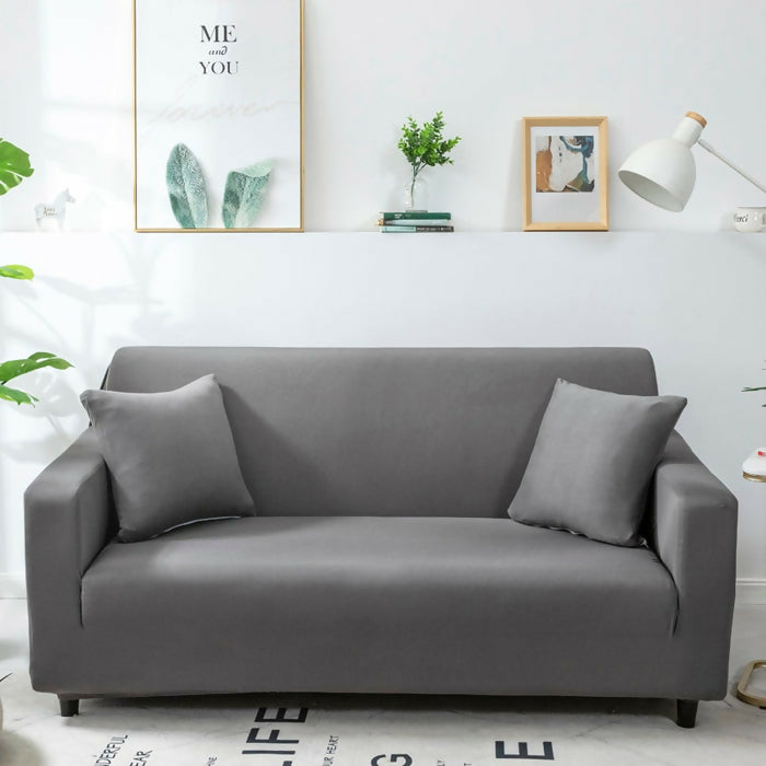 Anyhouz Sofa Cover Plain Grey Style and Protection