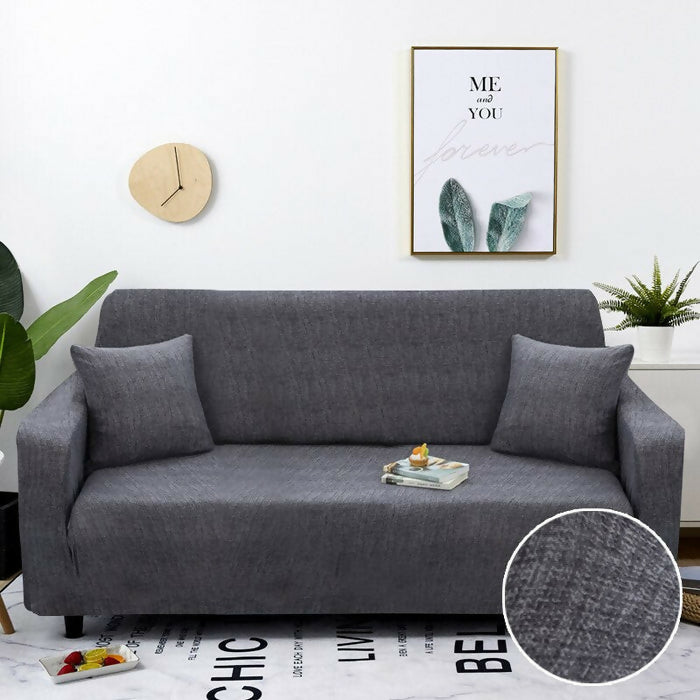 Anyhouz Sofa Cover Plain Gray Style and Protection For Living Room