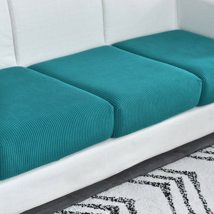 Anyhouz 1Pc Sofa Cover Space Blue Polyester Thick Stretchable Cushion