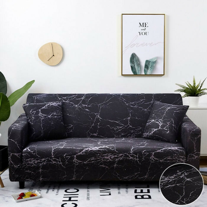 Anyhouz Sofa Cover Marble Black Style and Protection For Living Room