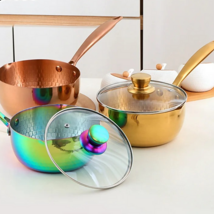 Anygleam Stock Pot Non Stick Stainless Cookware with Lid