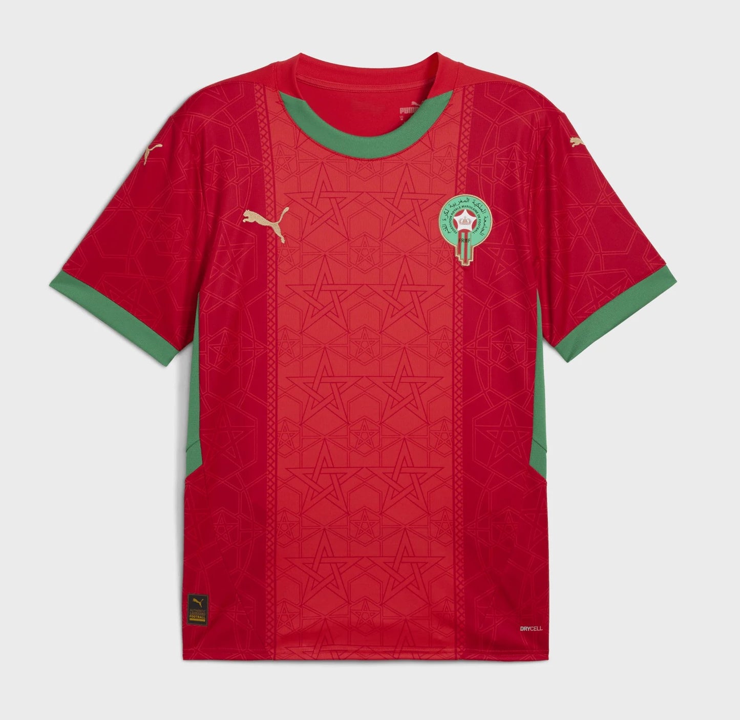 Junior Morocco AFCON 2025 Home Jersey with Short - Red and Green (HAKIMI)
