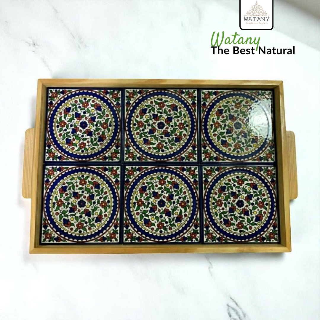 Plateau alimentaire palestinien 45×24 cm