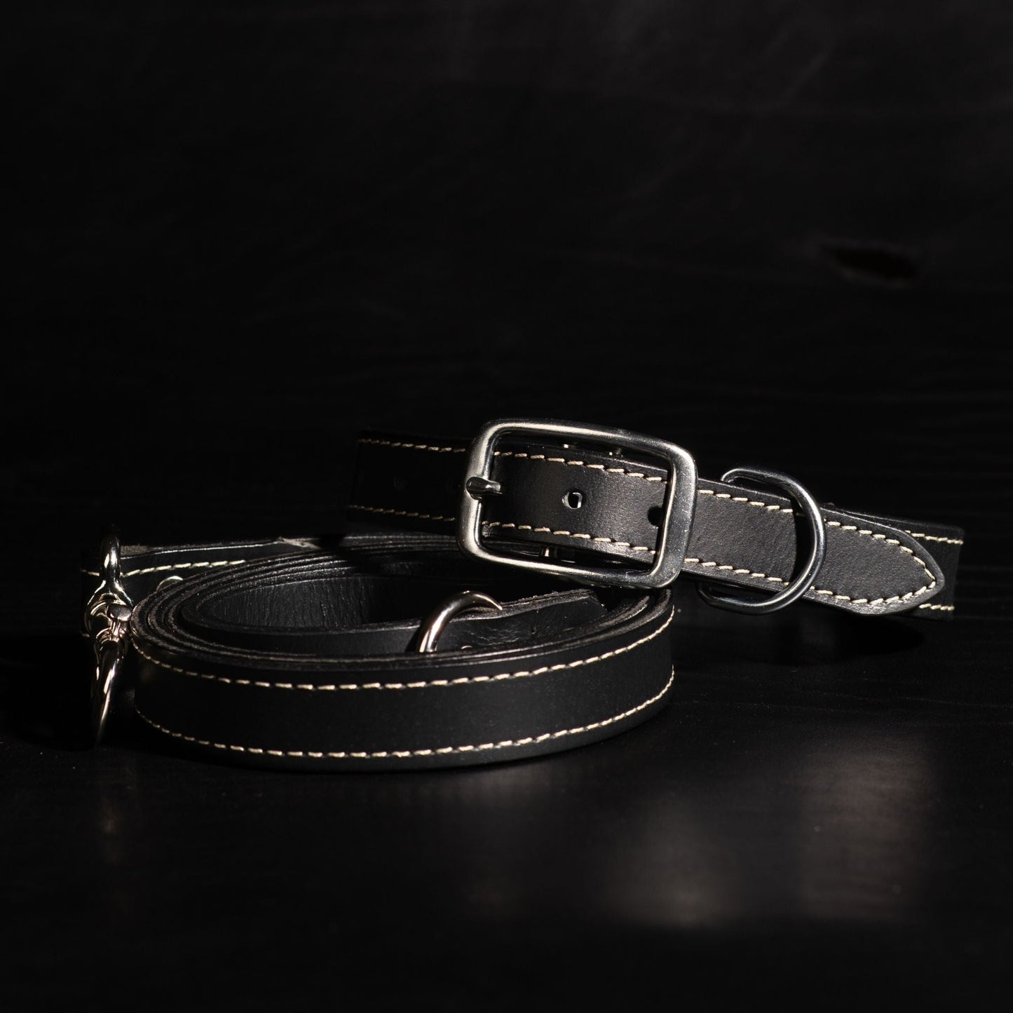 Trailblazer - Cognac Premium Leather Dog Leash and Collar Set