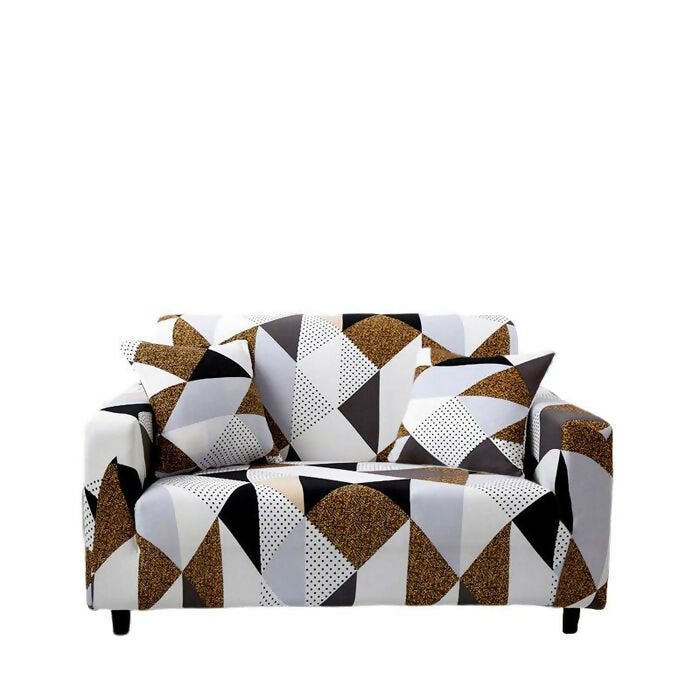 Anyhouz Sofa Cover Beige Geometric Style and Protection For Living Room Sofa