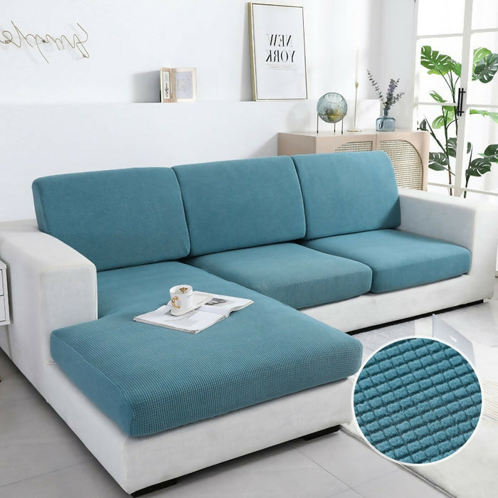 Anyhouz 1Pc Sofa Cover Space Blue Polyester Thick Stretchable Cushion