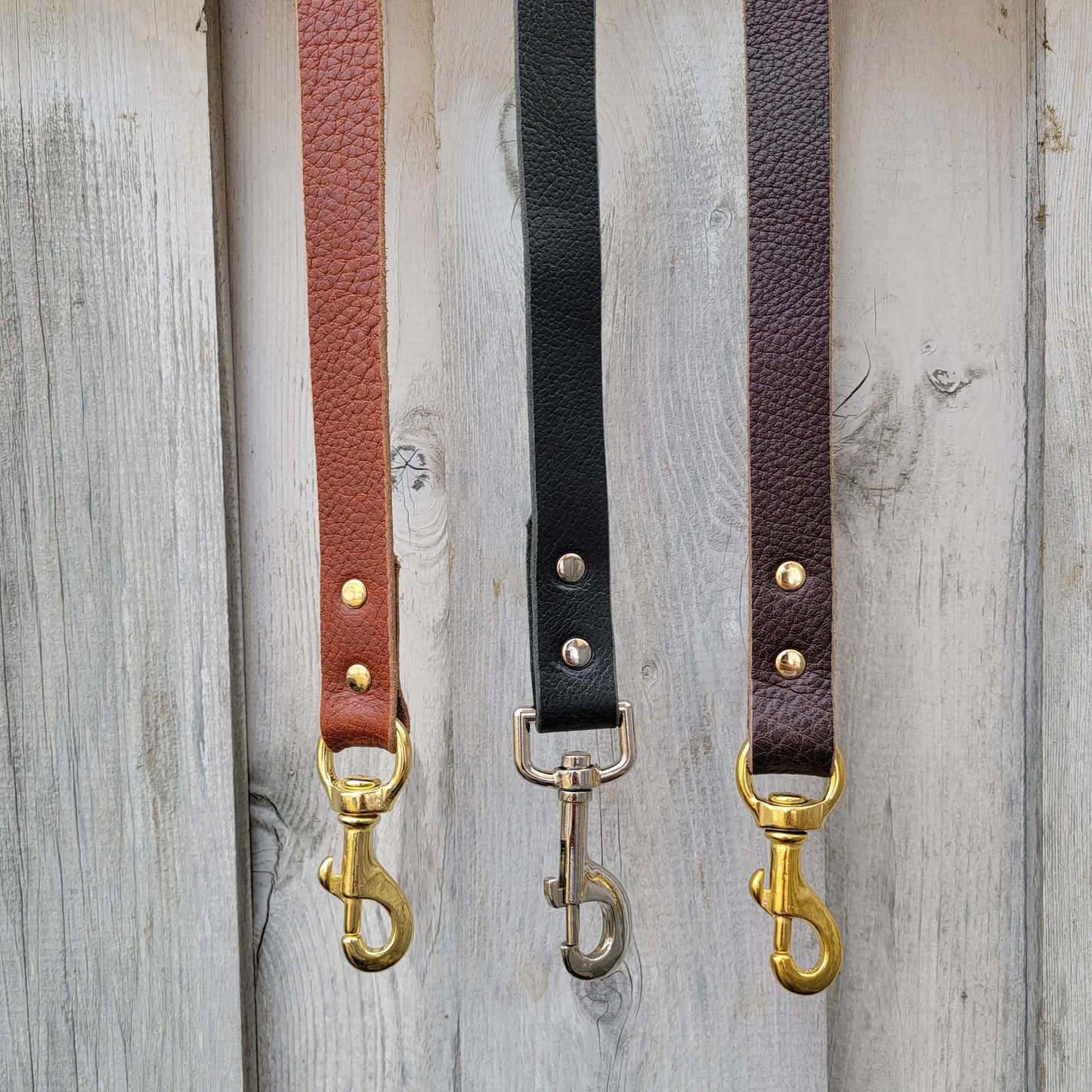 Brown Braided Leather Dog Leash 60'' - Made in Canada