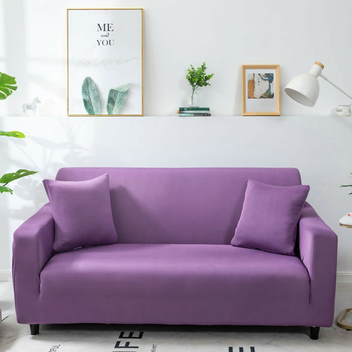 Anyhouz Sofa Cover Plain Purple Style and Protection