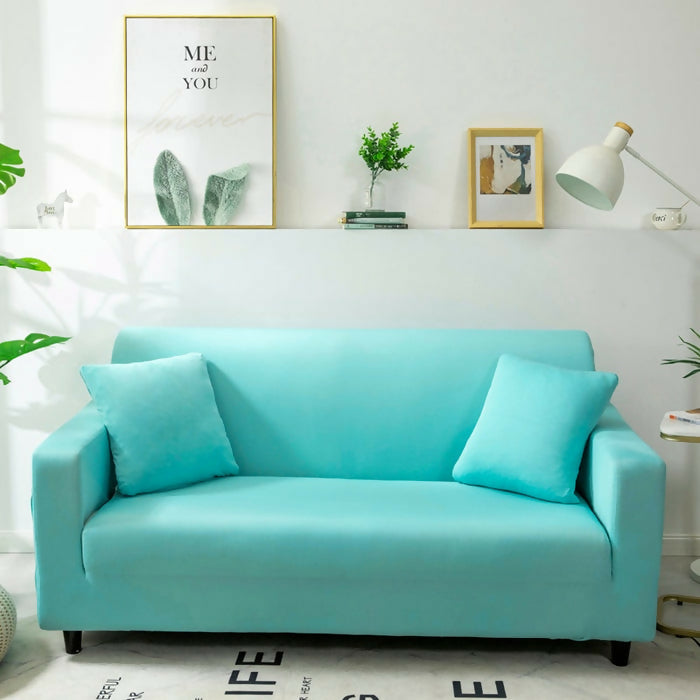 Anyhouz Sofa Cover Plain Blue Style and Protection