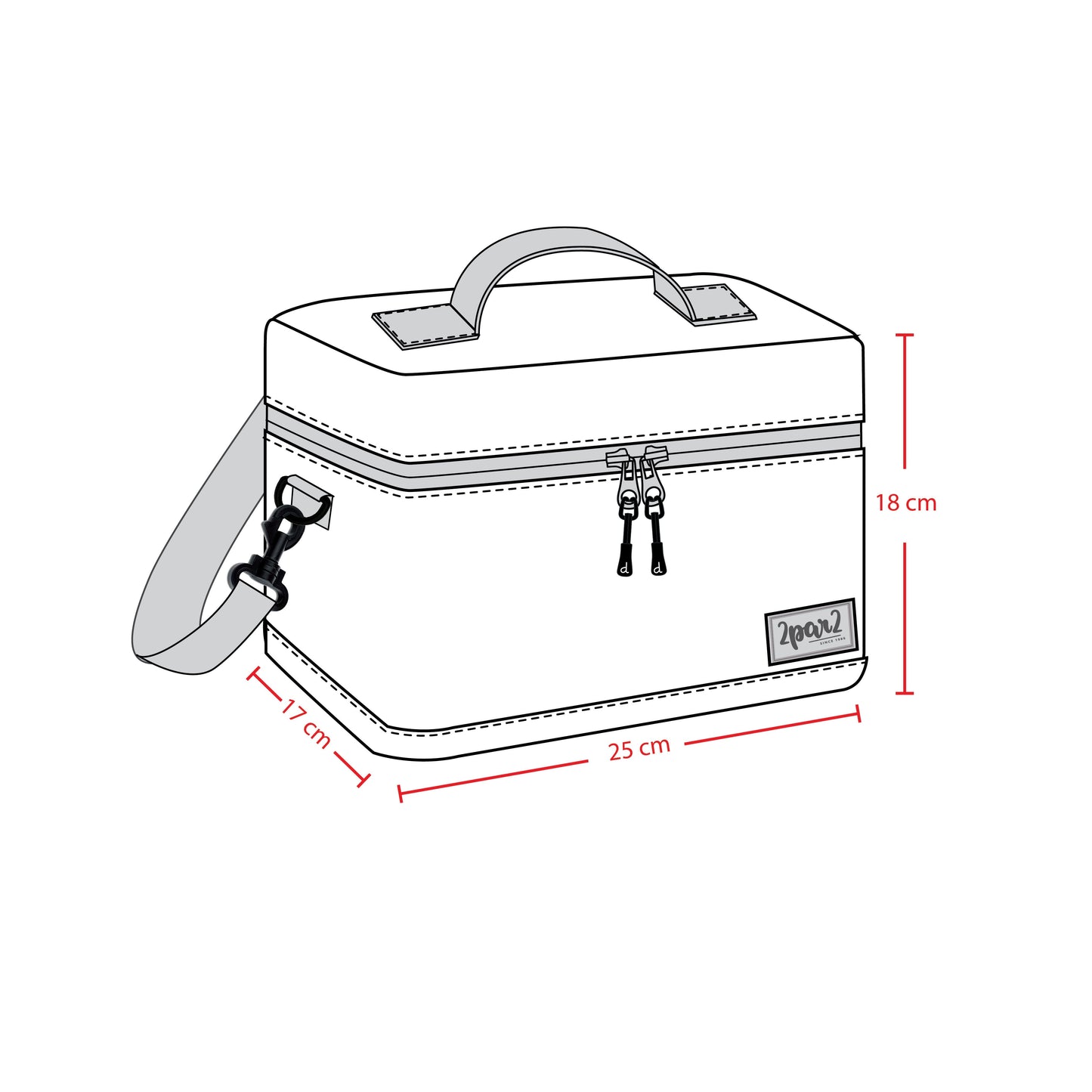 Lunch Box Blue Camping Print