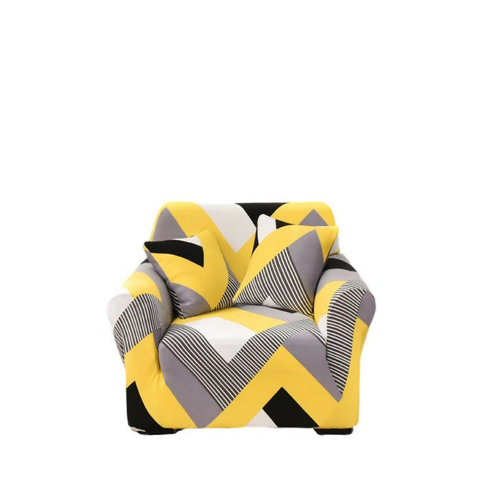 Anyhouz Sofa Cover Yellow Wave Style and Protection For Living Room