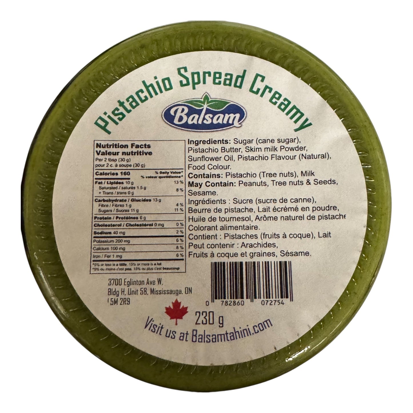 Crème à Tartiner Pistache Balsam Crémeuse – 230g