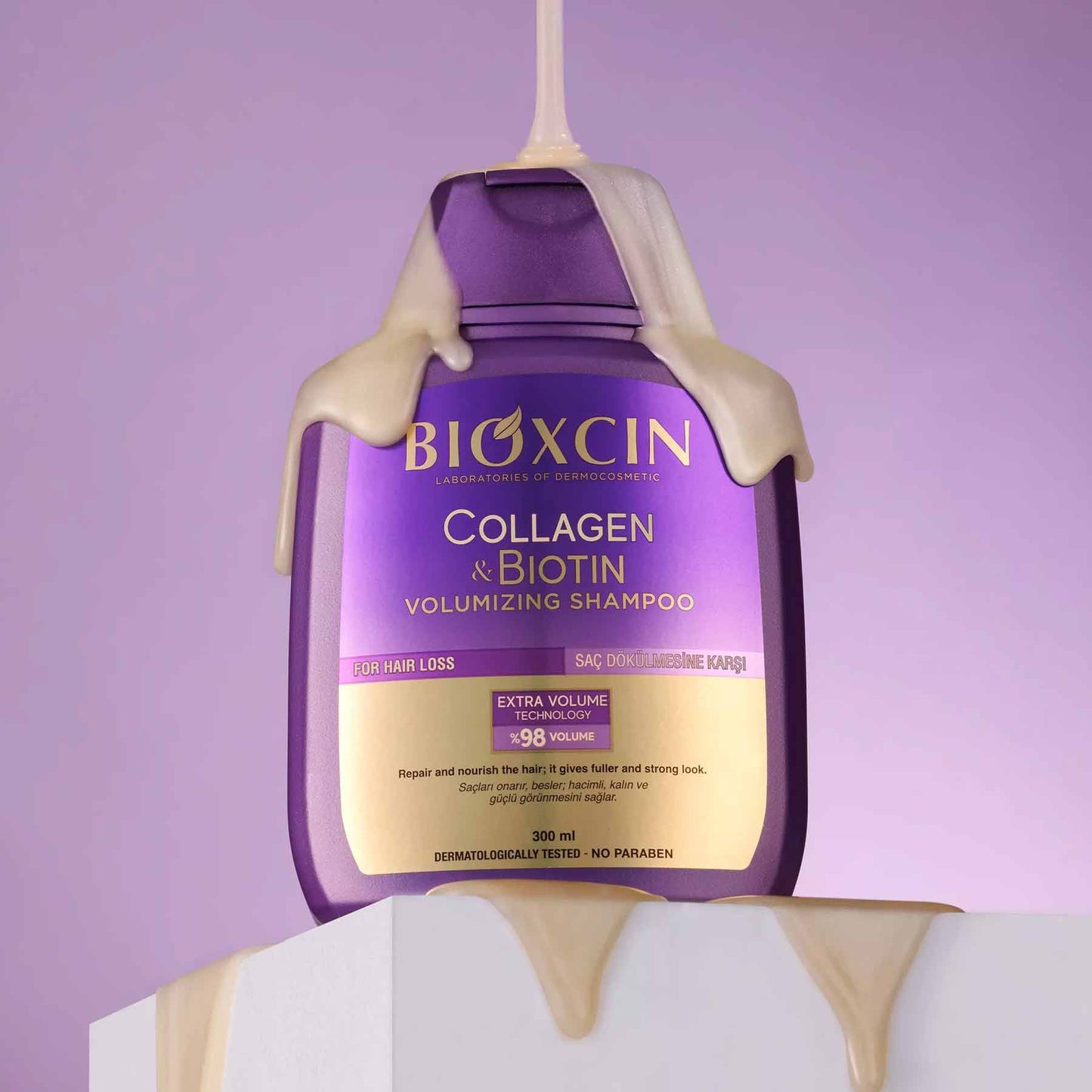 Bioxcin Shampoing Volumateur Collagène & Biotine – 300 ml | Pour Cheveux Fins & Plats