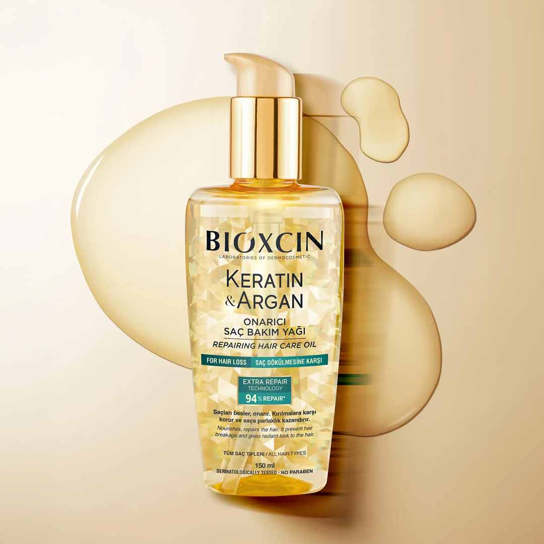 Bioxcin Repairing Hair Oil with Keratin & Argan – 150 ml