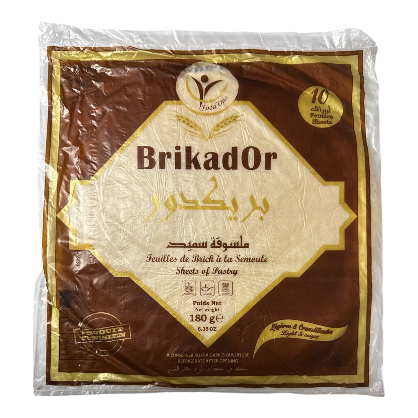 BrikadOr Feuilles de Brick Semoule Malsouka Dioul 10 feuilles (180 g)