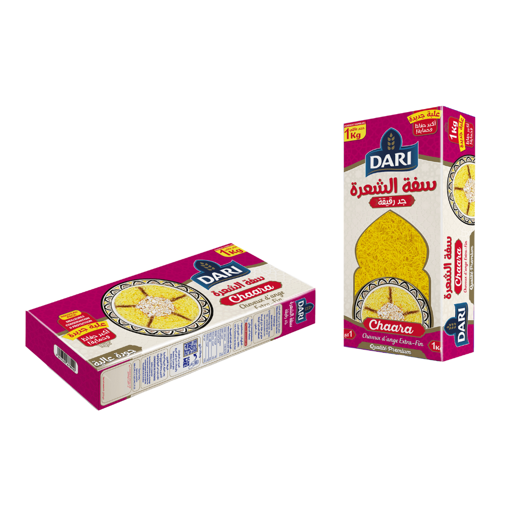 Pâtes Cheveux d'Ange Extra Fins Dari (Chaïriya) – 1kg pour Seffa