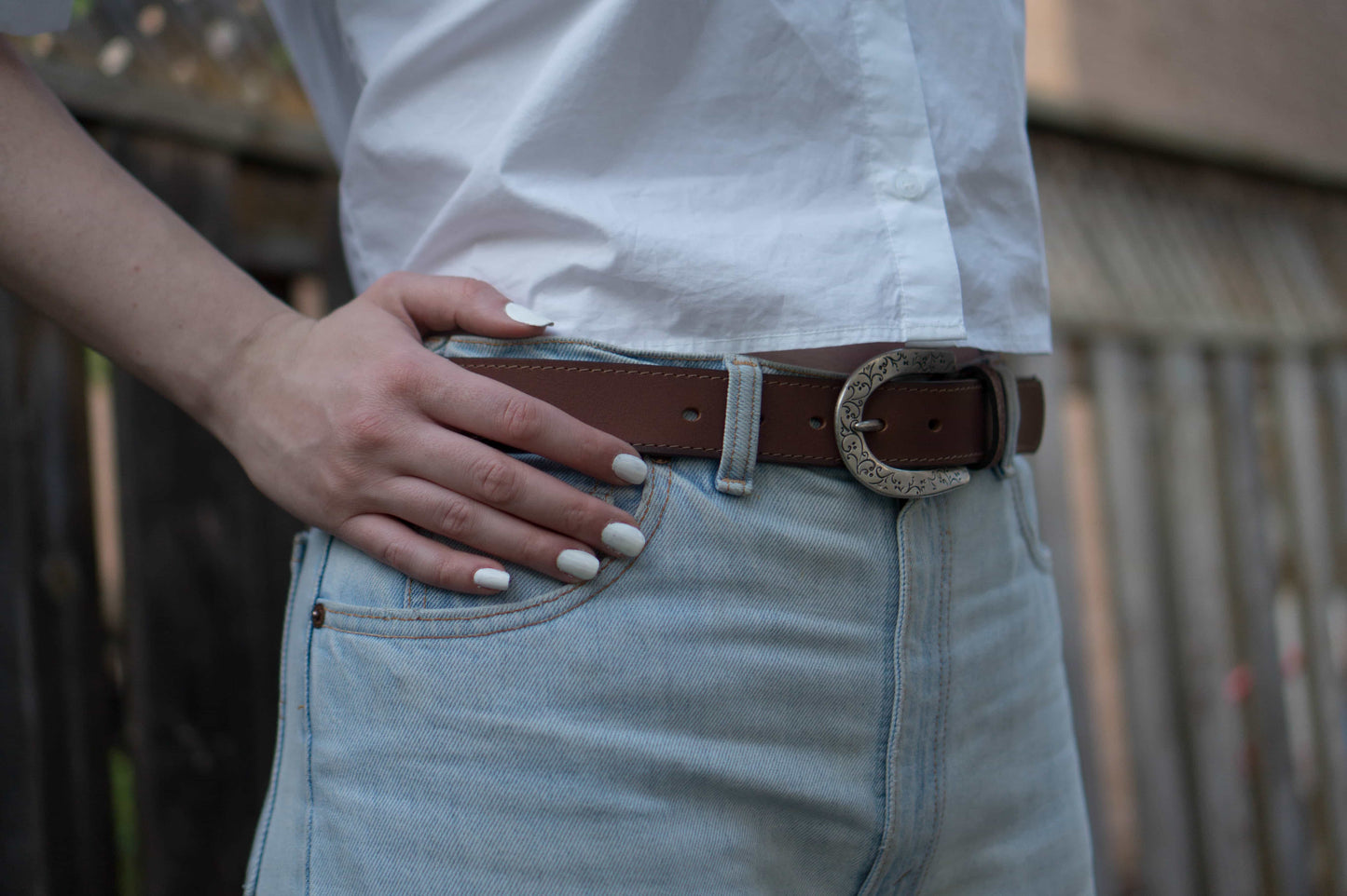 Jolene - Western Full Grain Leather Belt Made in Canada