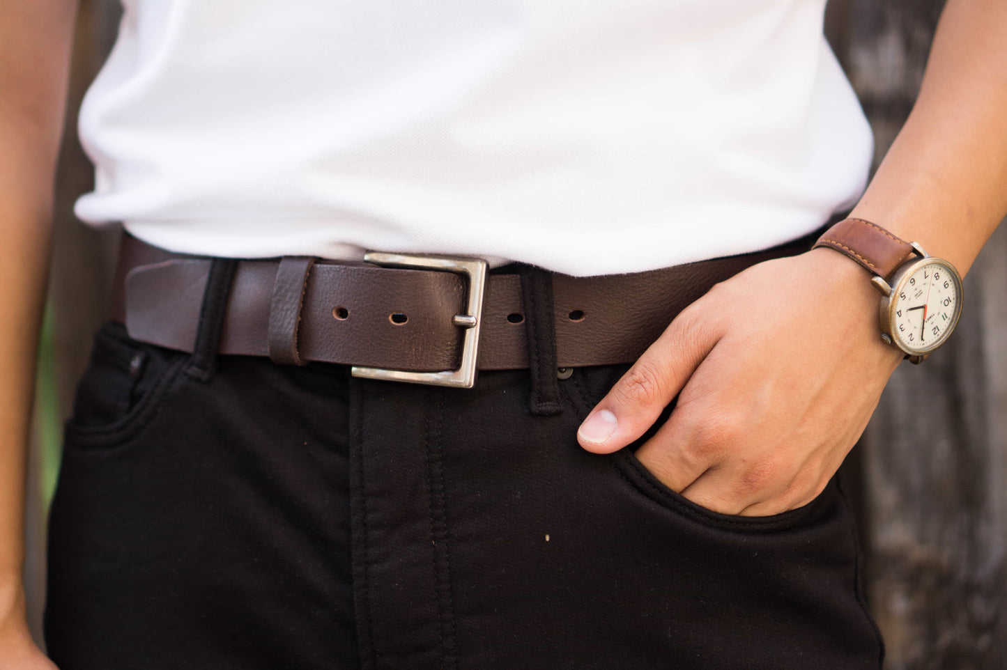 The Long Haul Belt - Brown Classic 100% Real Leather Belt