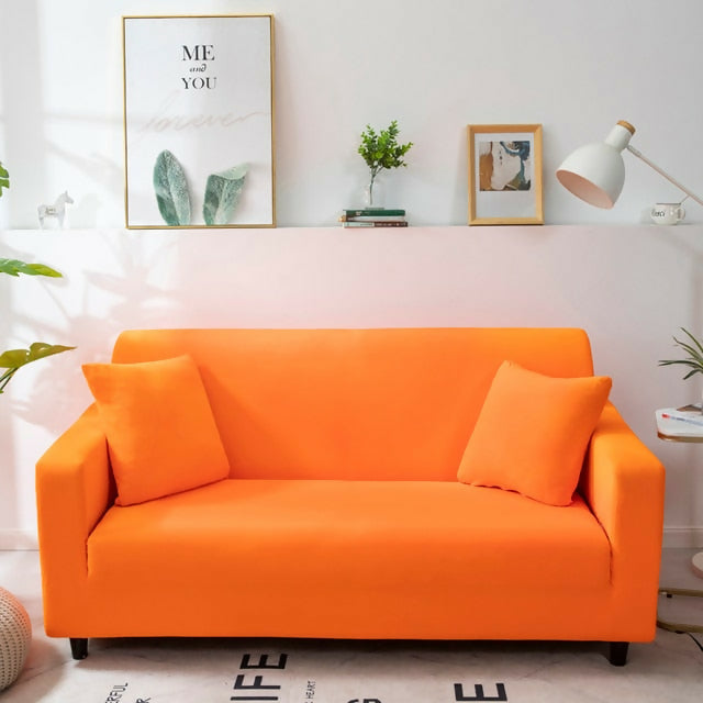 Anyhouz Sofa Cover Plain Orange Style and Protection