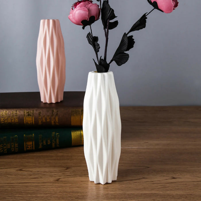 Anyhouz Flower Vase Pink Small Geometric Nordic Style Pot Home Decor