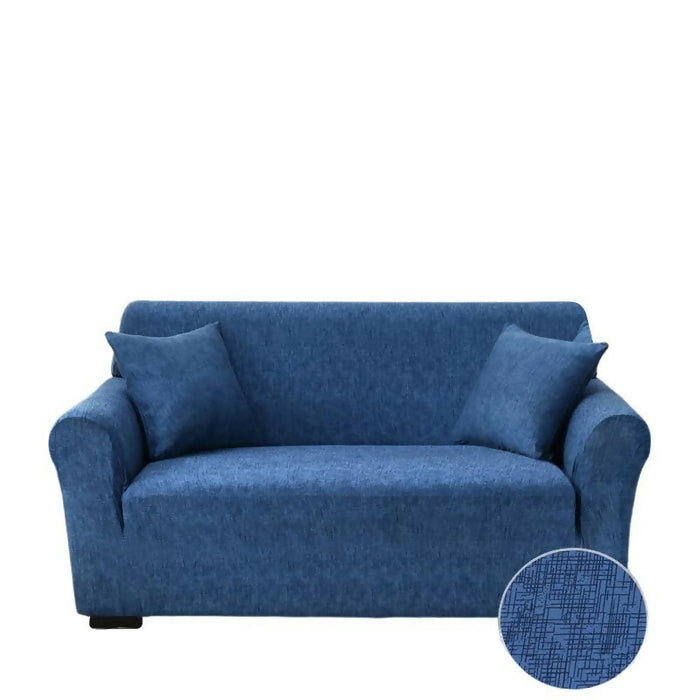 Anyhouz Sofa Cover Plain Blue Style and Protection For Living Room