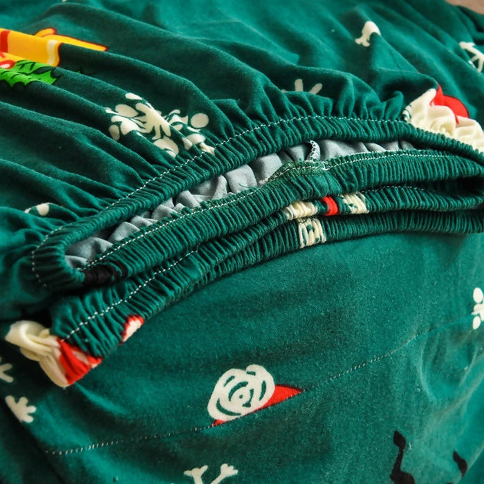 Anyhouz Sofa Cover Green Christmas Design Dust Proof Chair Tub Slipcover Home Decor