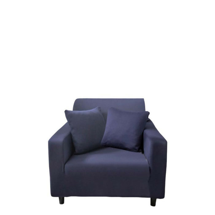 Anyhouz Sofa Cover Plain Navy Blue Style and Protection