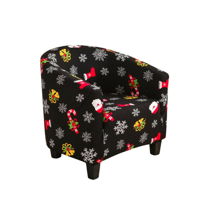 Anyhouz Sofa Cover Black Christmas Design Dust Proof Chair Tub Slipcover Home Decor