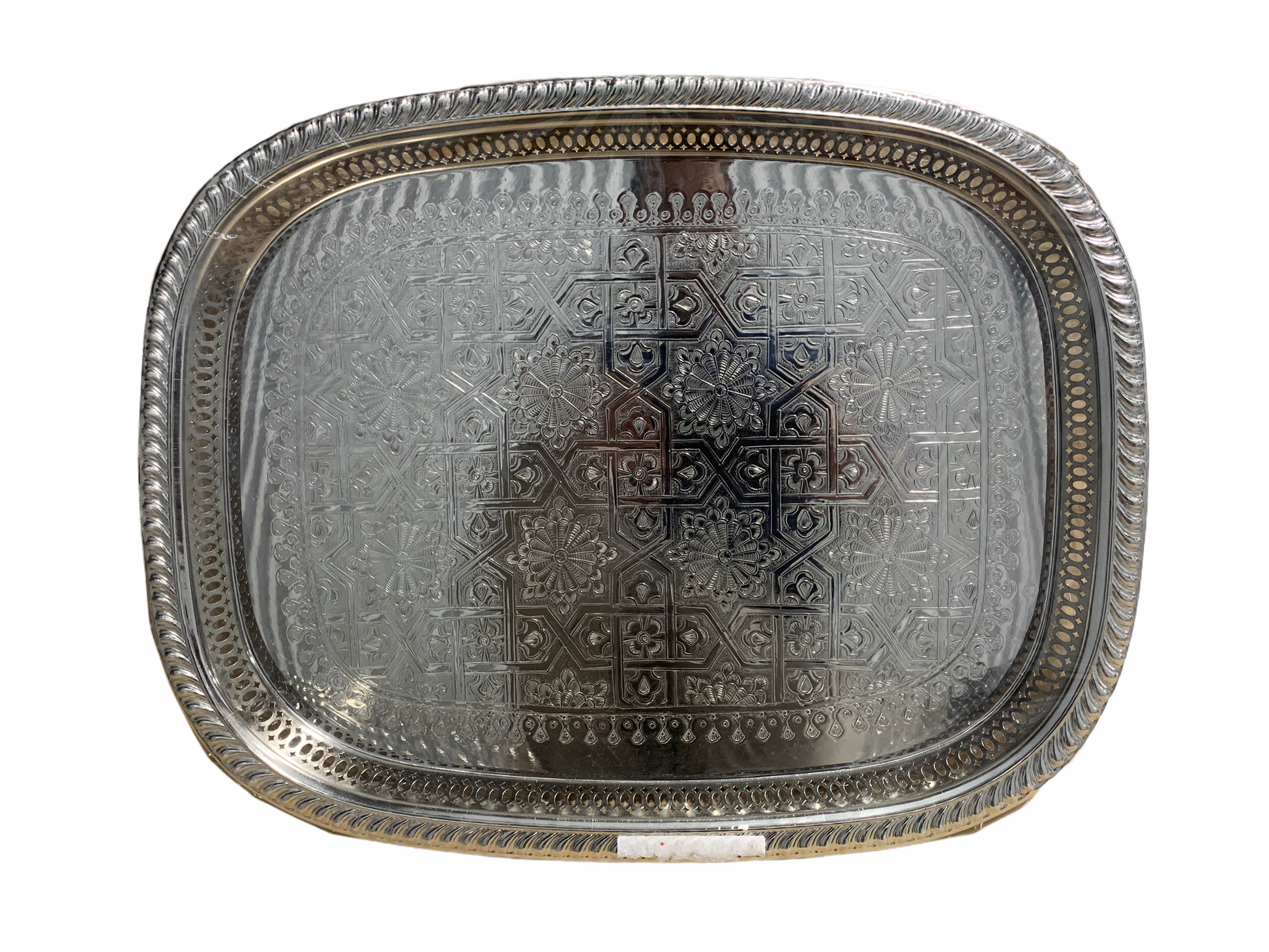 Tea Tray Silver Rectangular 45x35 cm Kitchen Accessories ZaytunaMart.ca