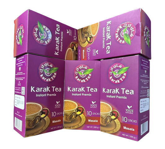 Karak Tea Instant Premix Masala - 5 Pack (10x20g Sachets Each) FOODS ZaytunaMart.ca
