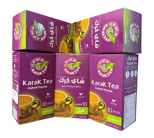 Karak Tea Instant Premix with Cardamom - 5 Pack (10 x 20g Sachets Each) FOODS ZaytunaMart.ca