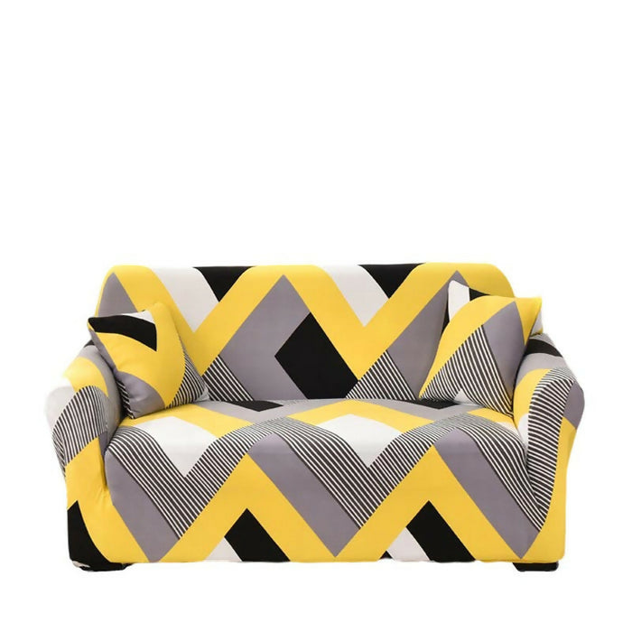 Anyhouz Sofa Cover Yellow Wave Style and Protection For Living Room