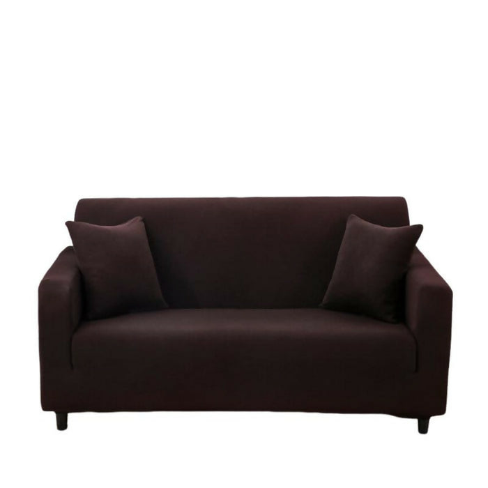 Anyhouz Sofa Cover Plain Coffee Style and Protection