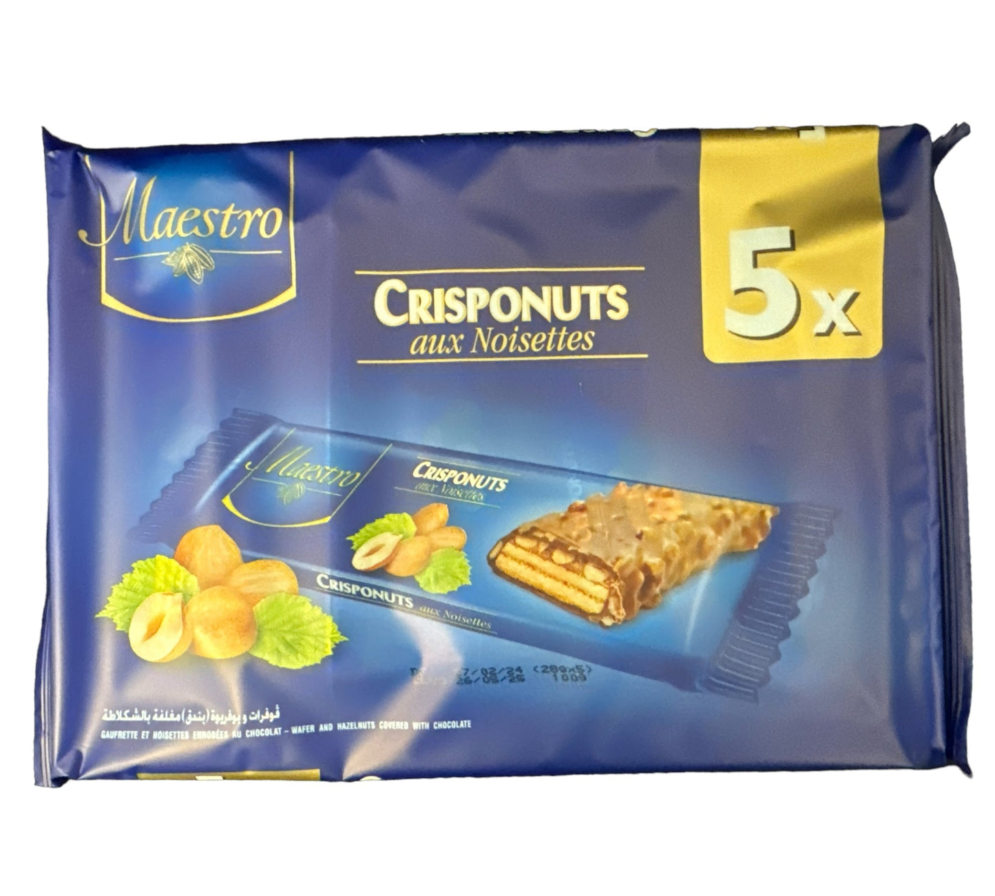 Maestro Crisponuts Chocolat Noisette Pack 5x28g