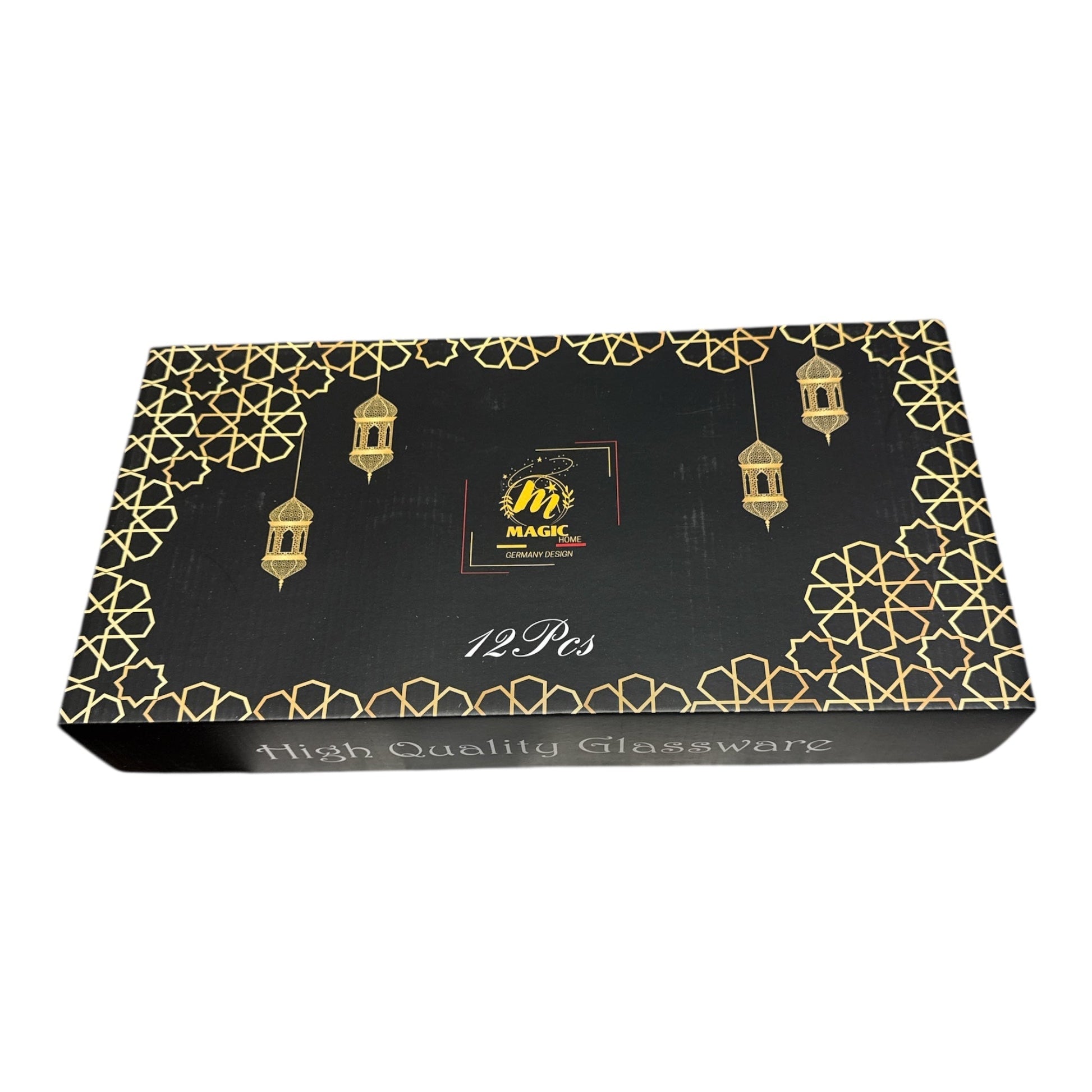 Buy Magic Home Moroccan Tea Glass Set – 12 Pcs (Berbère Golden Design) online - ZaytunaMart.ca