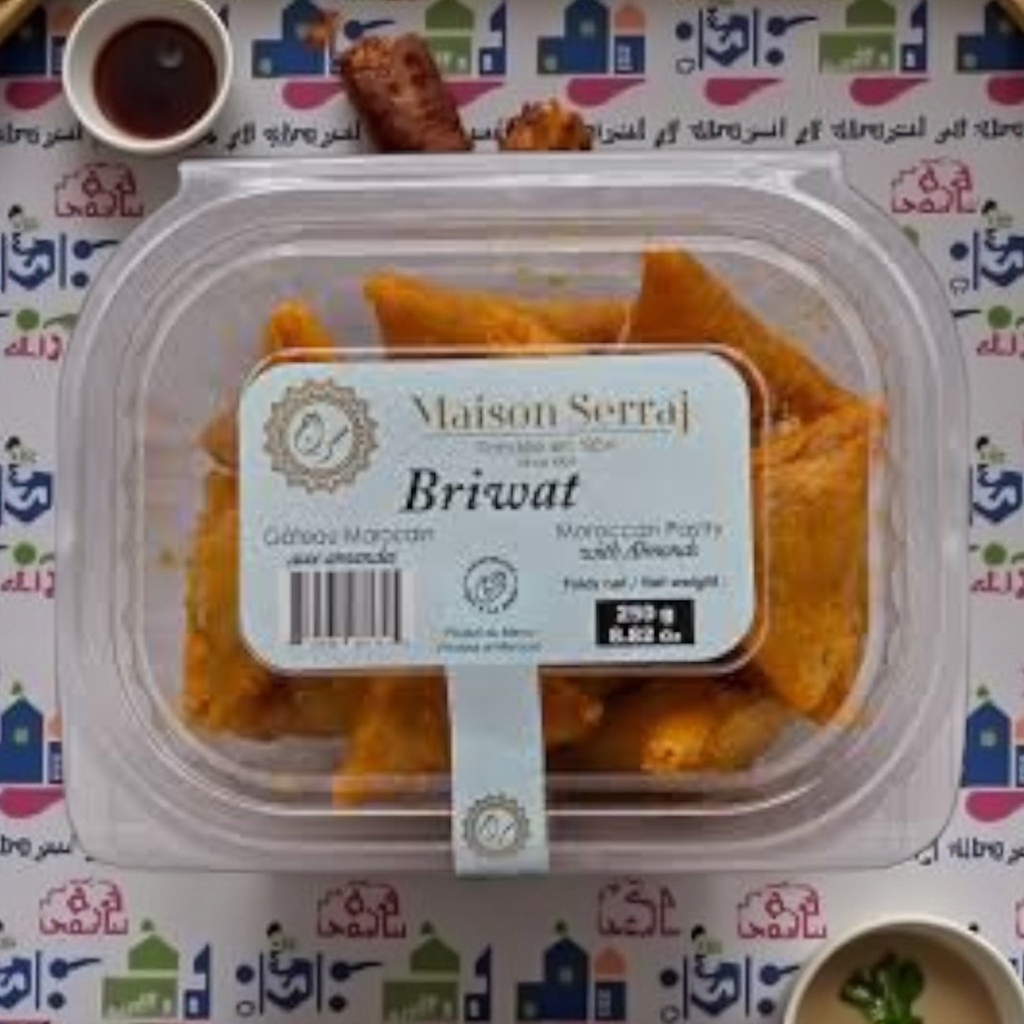 Briouates Serraj – Pâtisserie marocaine aux amandes et au sirop de miel
400g