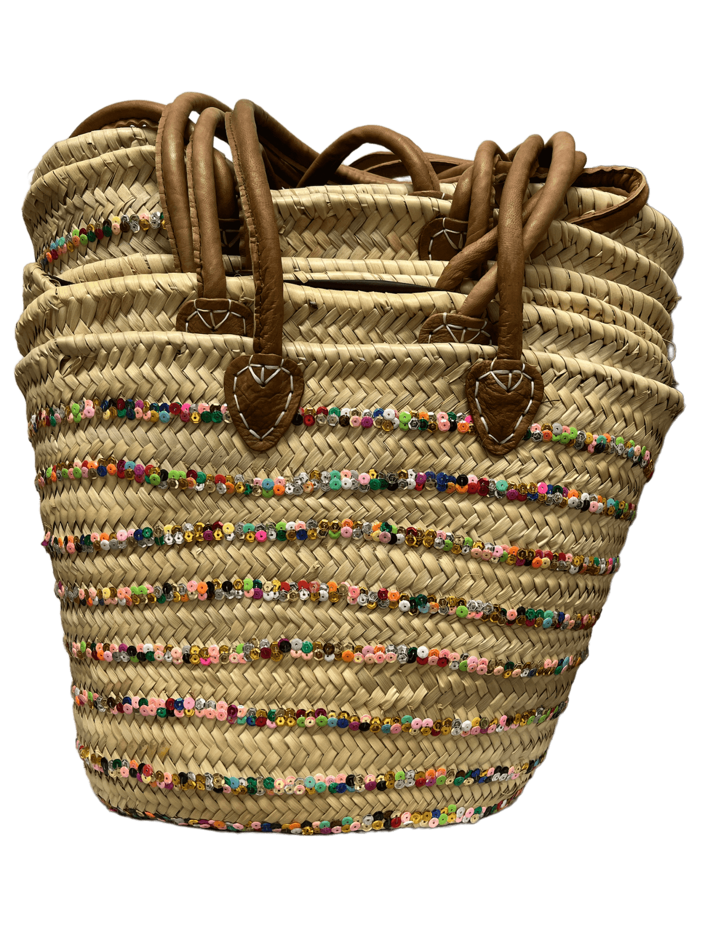 Panier femme en feuille de palmier marocain