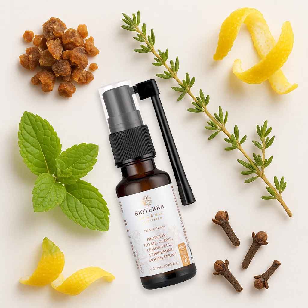 Organic Propolis Thyme Clove Oral Care Spray