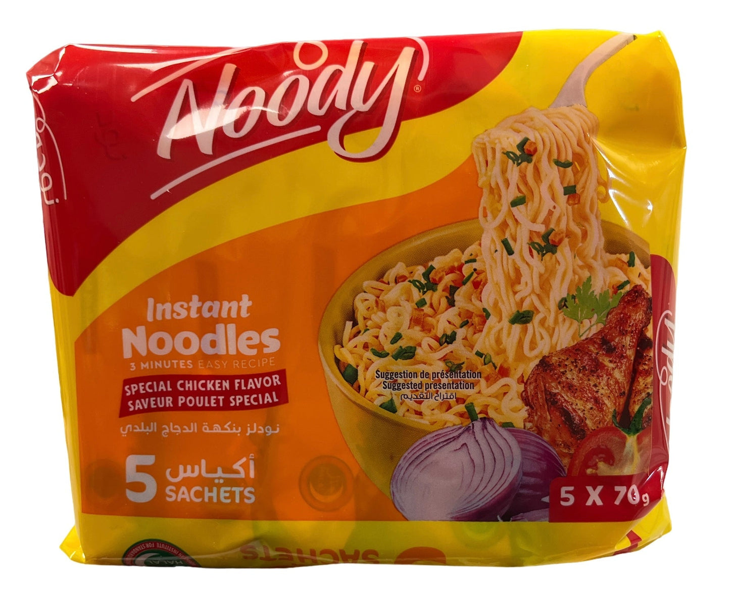 Noody Halal Instant Noodles Chicken beldi 5x70g Soup ZaytunaMart.ca