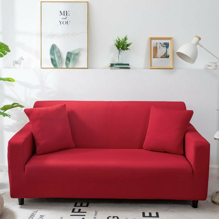 Anyhouz Sofa Cover Plain Red Style and Protection