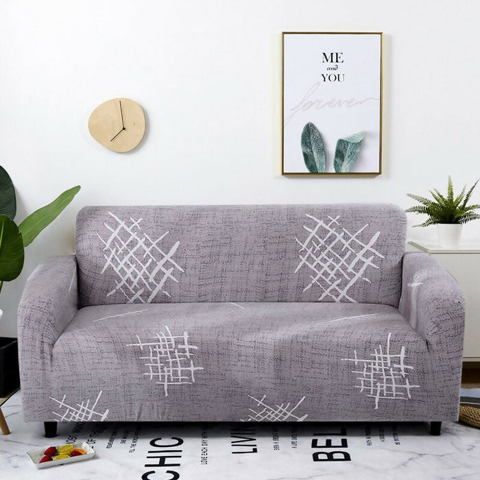 Anyhouz Sofa Cover Solid Light Gray Style and Protection For Living Room