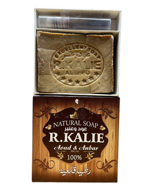 R. KALIE Aoud & Anbar Natural Soap with Anbar Parfum 200g Cosmetic Argan Oil ZaytunaMart.ca