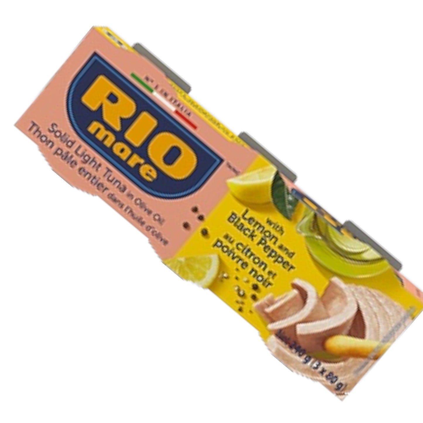 Thon clair solide Rio Mare à l'huile d'olive, citron et poivre noir (3 x 80g)