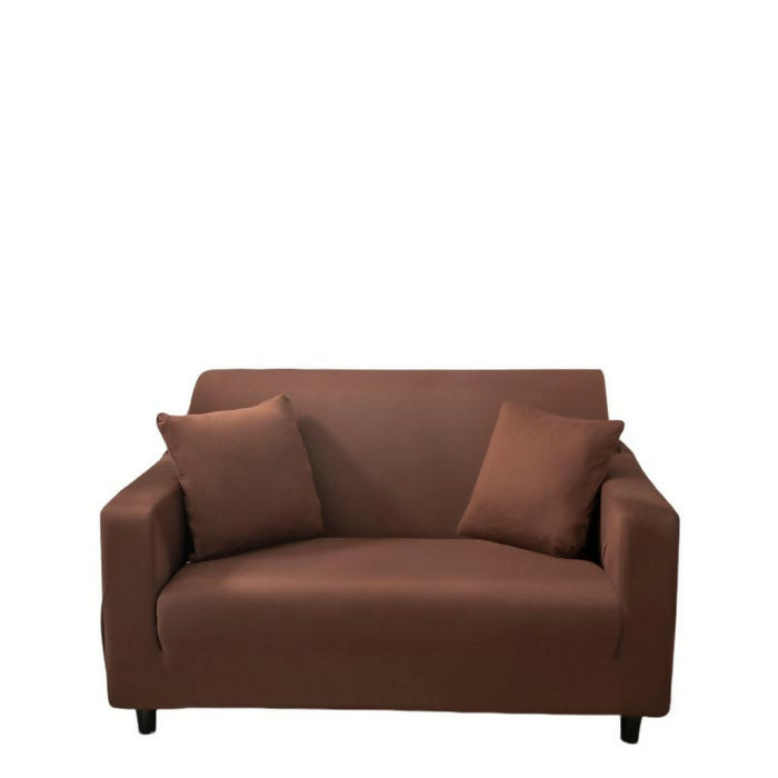 Anyhouz Sofa Cover Plain Light Coffee Style and Protection For Living Room