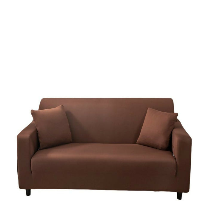 Anyhouz Sofa Cover Plain Light Coffee Style and Protection For Living Room
