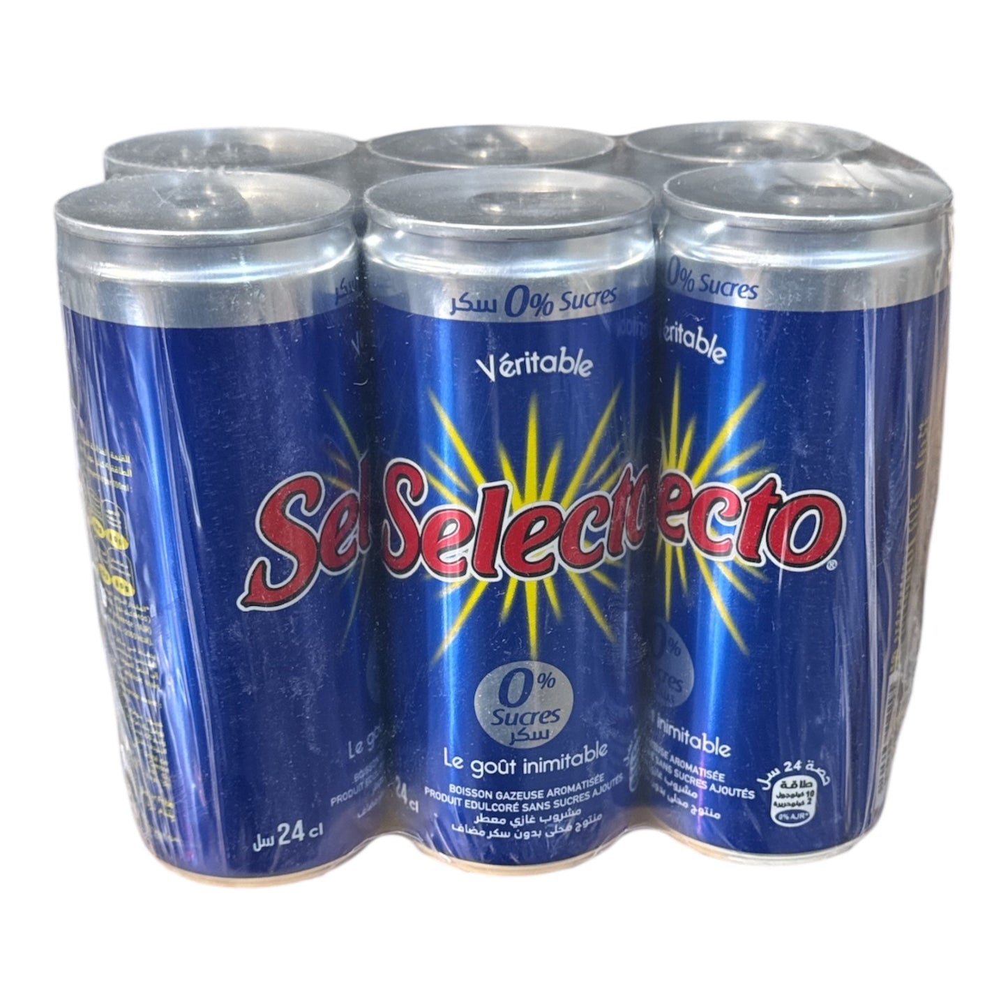 Selecto 0% Sugar Sparkling Soft Drink – 6x24cl | Sugar-Free Algerian Soda