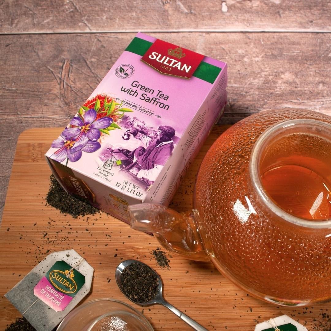 SULTAN Tisane Green tea with Saffron-5 Pack (20 Bag Each) FOODS ZaytunaMart.ca