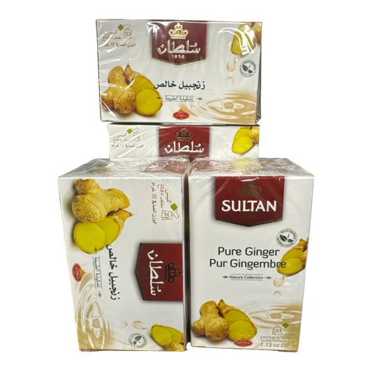 SULTAN Tisane Pure Ginger - 5 Pack (20 Bags Each) FOODS ZaytunaMart.ca