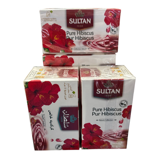 SULTAN Tisane Pure Natural Hibiscus - 5 Pack (20 Bag Each) FOODS ZaytunaMart.ca